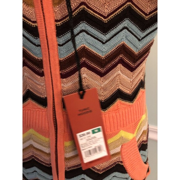 MISSONI FOR TARGET Girls Chevron ZigZag Hoodie Sweater Cardigan Zip NEW MEDIUM - Picture 6 of 9